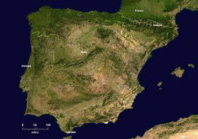 Satellitenbild der Iberischen Halbinsel