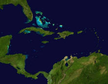 Satellitenaufnahme der Karibik