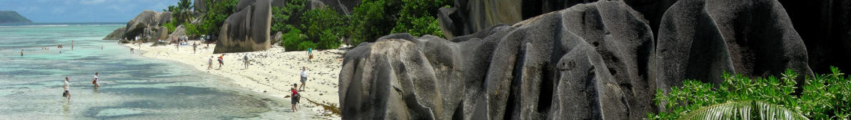 Der Traumstrand Anse Source d'Argent auf der Insel La Digue, Seychellen