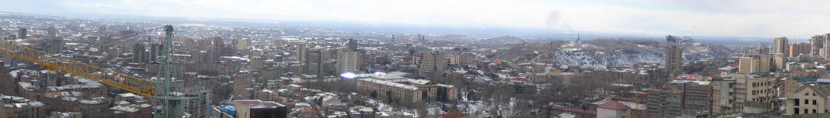 Panoramafoto Eriwan im Winter