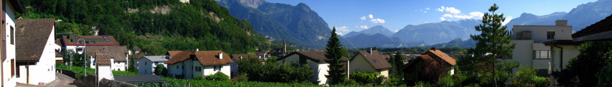 View from Mitteldorf, Vaduz, Liechtenstein