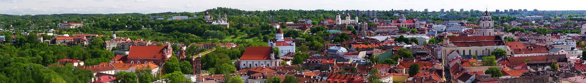 Panorama of Vilnius (Lithuania) 