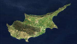 Satellitenbild von Zypern