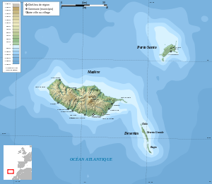 Topographische Karte der Inselgruppe