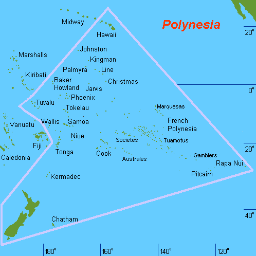 Karte von Polynesien